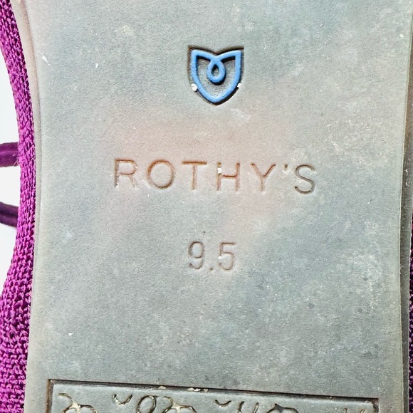 Rothy’s The Square Mary Jane Plum Purple Flats Shoes Size 9.5 - Picture 12 of 16